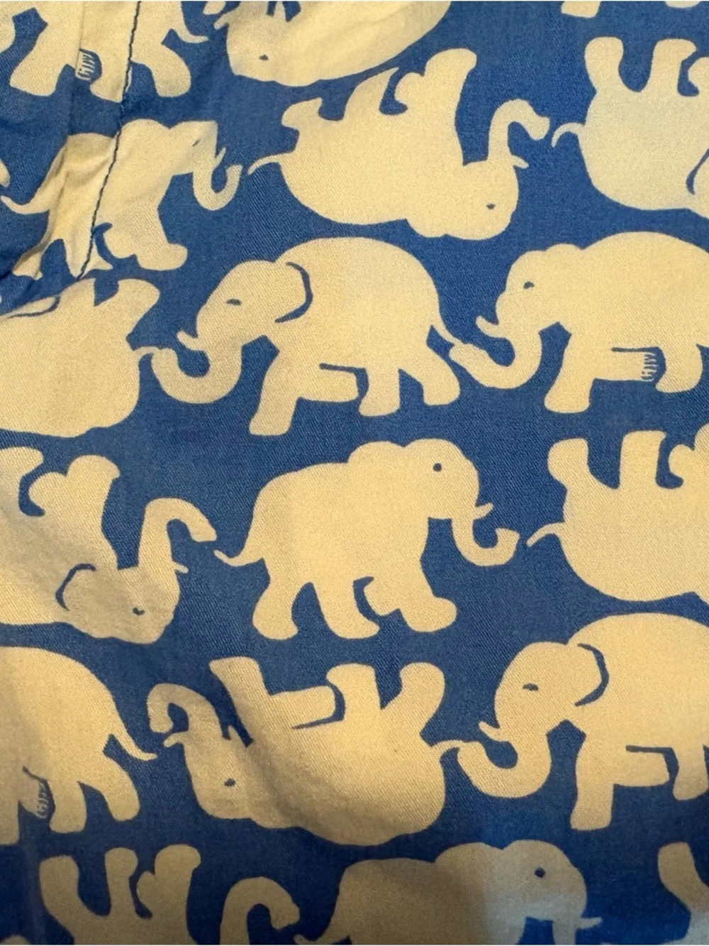 Lilly Pulitzer Blue Tusk in the Sun Elephant Print 4 Preppy Country Club Coastal